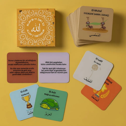 Esmaül Hüsna Kart Seti - Resimli